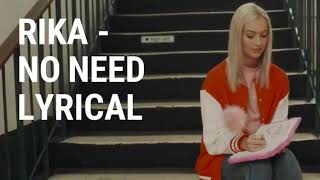 Rika - No need lyrics