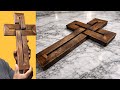 Make A STUNNING Wooden Cross Easy DIY