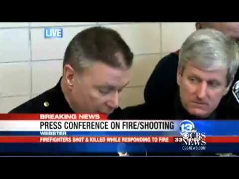 Two firefighters killed by gunman at house fire