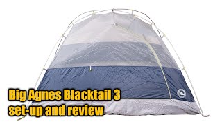 Big Agnes Blacktail 3 tent set-up and review