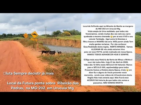🛣️ Nada mudou ate a data de hoje 1/4/2026 em passagem molhada na MG-202 em Urucuia-Mg 