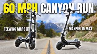 60 MPH E-Scooter Canyon Ride! (Teewing Mars XT & Maxfun 10 Max)