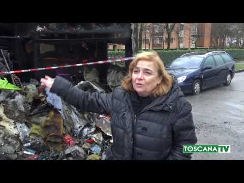 2018-01-16 PRATO - CAMPER INCENDIATO, PROPRIETARIA,  NON HO PIÙ NIENTE