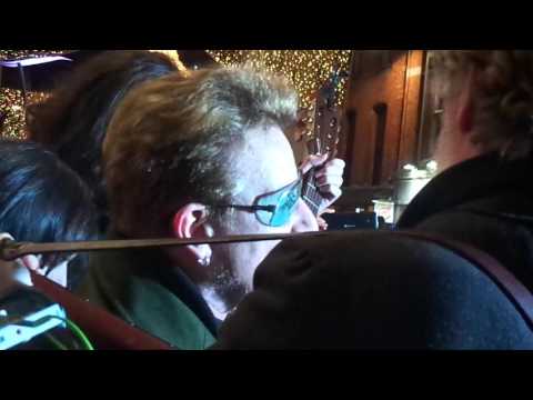 Bono busking on Grafton St  2015