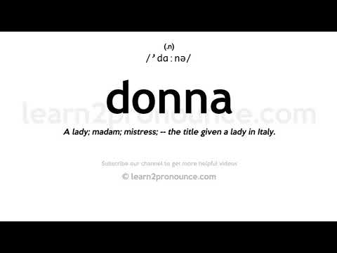 Pronunciation of Donna | Definition of Donna