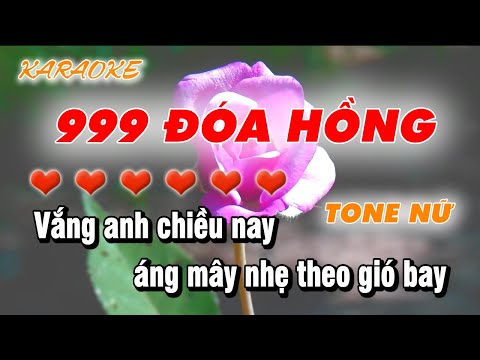 Karaoke 999 Đóa Hồng - Nhạc Hoa Lời Việt - Nhạc Sống - Tone Nữ - Làng Hoa