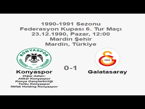 Konyaspor 0-1 Galatasaray 23.12.1990 - 1990-1991 Turkish Cup 6th Round