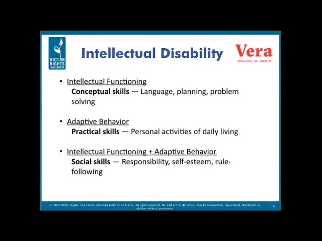 Protecting the Confidentiality of Survivors with Cognitive and Intellectual Disability (September 2020)