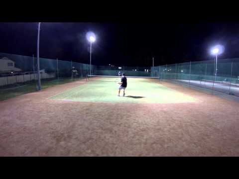 Fatih playing tennis, reserving for tennis comp