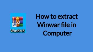 How to Extract Winrar file in computer? Zipဖိုင်ကို ဖြည်နည်း