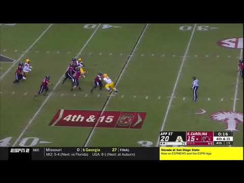 2019 USC vs Appalachian St - Rico Dowdle 26 Yd Reception