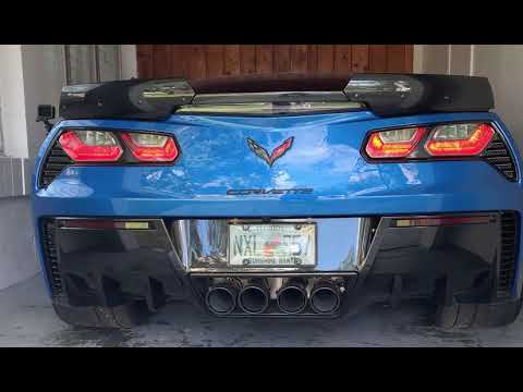 Corvette C7 Z06 - Long Tube Headers + Cat-less X-Pipe + Borla ATAK Cat-back Exhaust - Idle *LOUD*