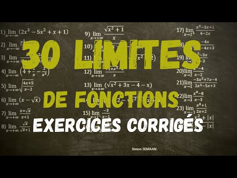 30 LIMITES de fonctions: Exercices corrigés
