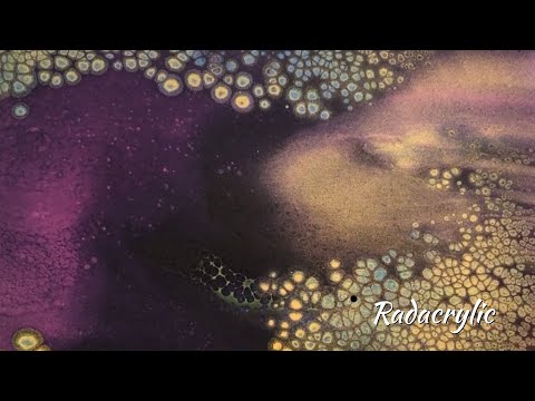 ARTEZA acrylic paint pour with Extreme Sheen metallic paint