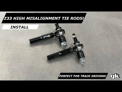 Gktech Z33 350z V35 G35 High Misalignment Outer Tie Rod Ends - Install