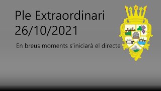 Ple extraordinari de l'Ajuntament de Navarcles - 26/10/2021