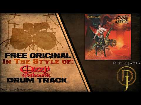 Ozzy Osbourne Style Hair Metal Drum Track | 77 BPM | Free WAV Download