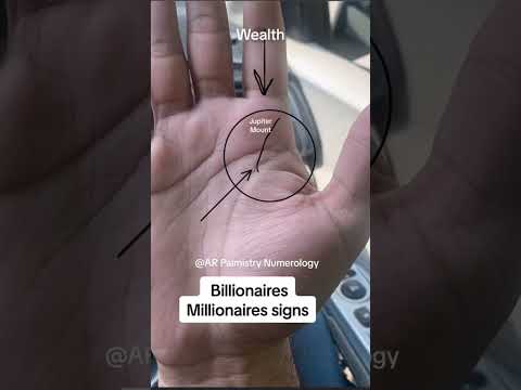 Wealthy money Millionaire Billionaires making line in palmistry #astrology #palmistry #numerology