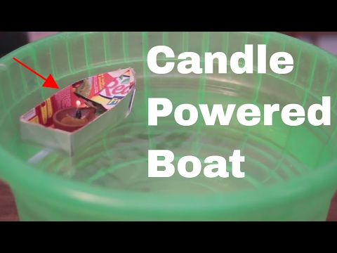 Make a candle powered boat in less than 10 minutes