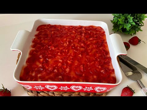 HAZIRLAYABİLECEĞİNİZ EN KOLAY VE EN LEZZETLİ PASTA😍 Borcamda Çilekli Pasta Tarifi -Çiçekintarifleri