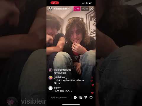 aldn + glaive  instagram live 21/07/23