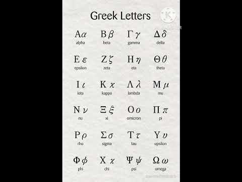 Greek letters