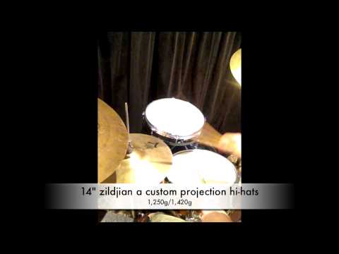 14" zildjian a custom projection hi-hats (1,250g/1,420g)