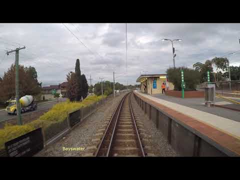 Transperth train driver cab view - B series - Perth/Midland/Perth - peak hour lockdown service.
