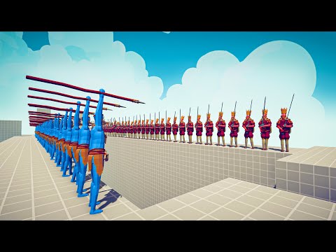 50x SPEAR THROWER vs 100x UNITS - 🏹Totally Accurate Battle simulator TABS