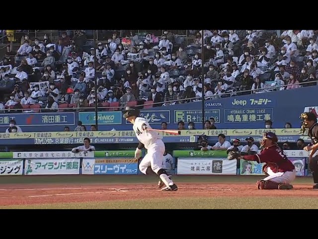 【6回裏】マリーンズ・中村 今日2本目のタイムリーヒットで試合を振り出しに戻す!! 2020/10/31 M-E
