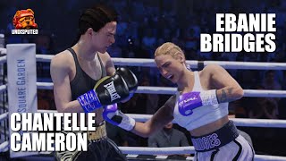 ボクシングゲーム UNDISPUTED シャンテル・キャメロン vs エバニー・ブリッジス