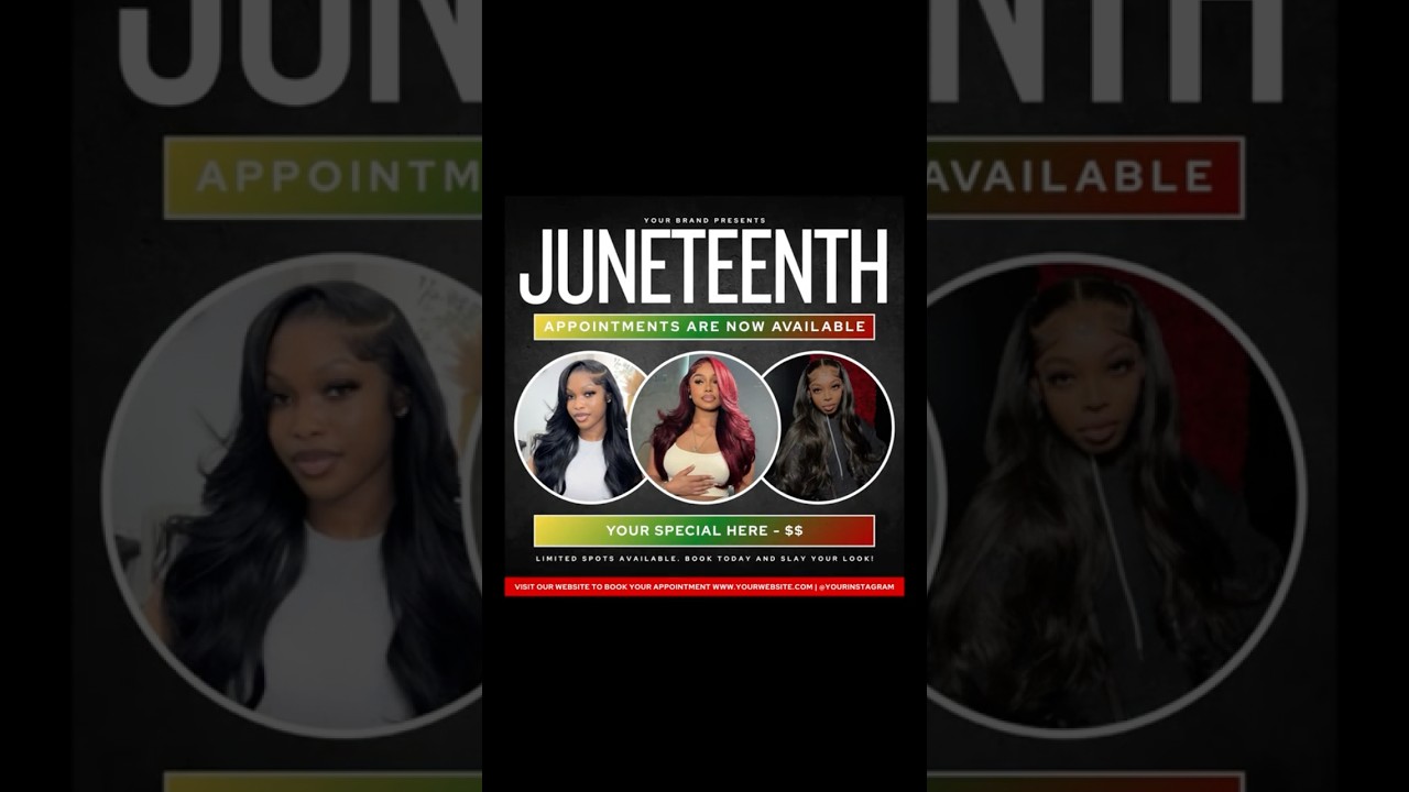 Juneteenth Flyer | Bookings Open Flyer Template | Canva Template | Canva Tutorial