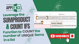 Excel Pro Tip: Use SUMPRODUCT & COUNTIFS to Count Unique Items in a List!