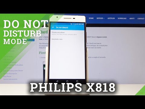 Do Not Disturb Mode in PHILIPS X818 - Mute All Sounds & Vibrations