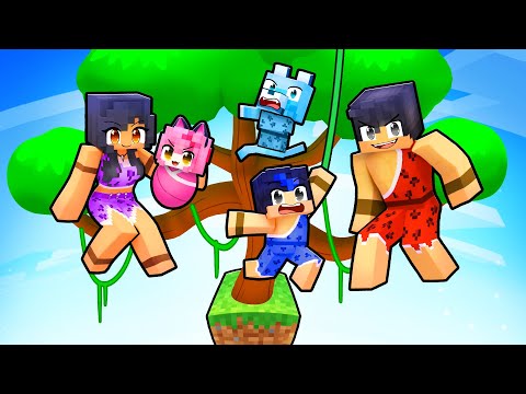 Playing as a WILD FAMILY on ONE BLOCK!