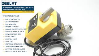 Motorised Ball Valve (Electric) - 2-Way DC - 1/2