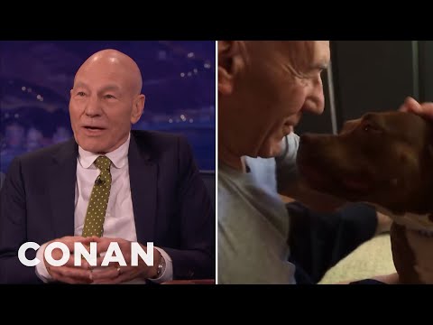 , title : 'Adopt Sir Patrick Stewart’s Dog  - CONAN on TBS'