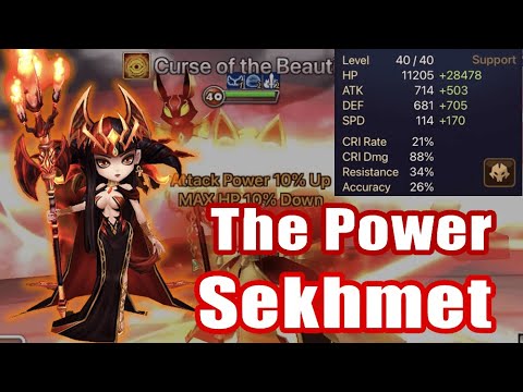 【Summoners War | Curry's RTA】The Power Sekhmet, Hyper speed and Charming voice!