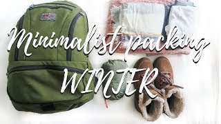 Minimalist packing for a long weekend | WINTER | How to pack like a minimalist!