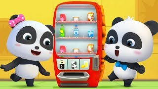 What&#39;s in Vending Machine? | Baby Panda&#39;s Cool Car | Magical Chinese Character | BabyBus Cartoon