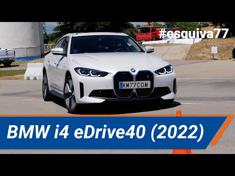BMW i4 eDrive40 Gran Coupé (2022) – Maniobra de esquiva (moose test) y eslalon | km77.com