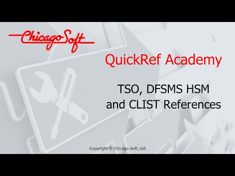 QuickRef Academy - TSO, DFSMS HSM, and CLIST references