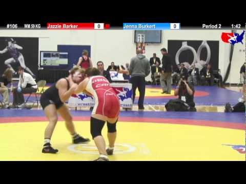 Schultz WM 59 KG 1st Place: Jazzie Barker (Canada) vs. Jenna Burkert (U.S.O.E.C)