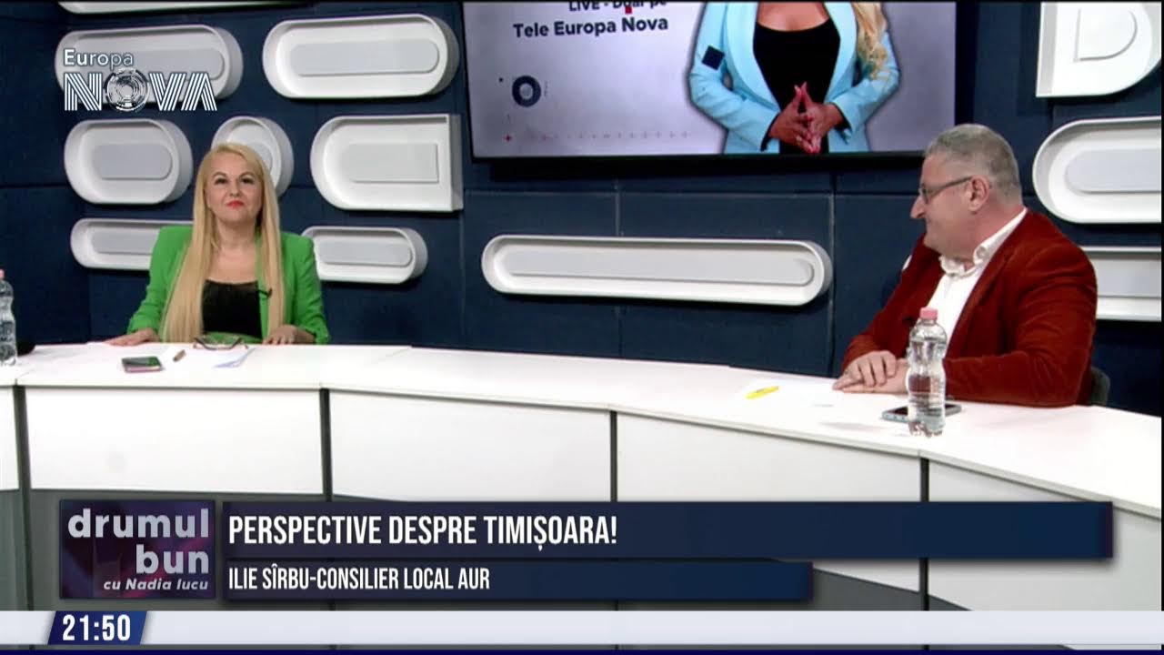 VIDEO (integral) emisiune Drumul Bun cu NADIA IUCU. Invitat: Ilie Sîrbu-consilier municipal AUR