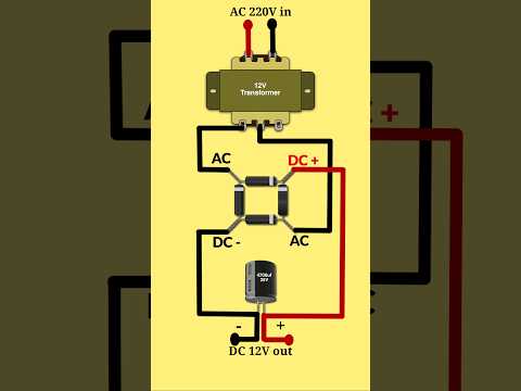 Ac to dc converter circuit | 220v to 12V converter