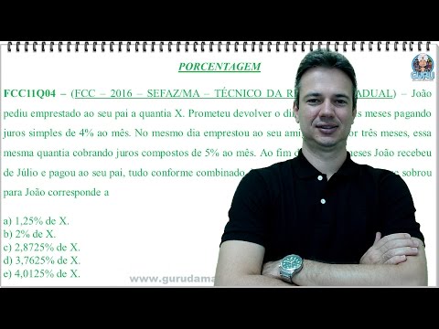 FCC11Q04 - FCC - 2016 - SEFAZ/MA - PORCENTAGEM