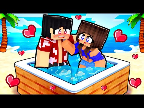 MIIKA está SOZINHA com o CRUSH na PISCINA no Minecraft ◂Miika▸