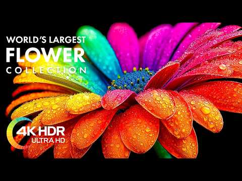 Beautiful Flowers Blooming Time lapse in 4K UHD with Relaxing Music