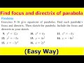 4 Find The Focus Vertex And Directrix Of A Parabola Thomas Calculus