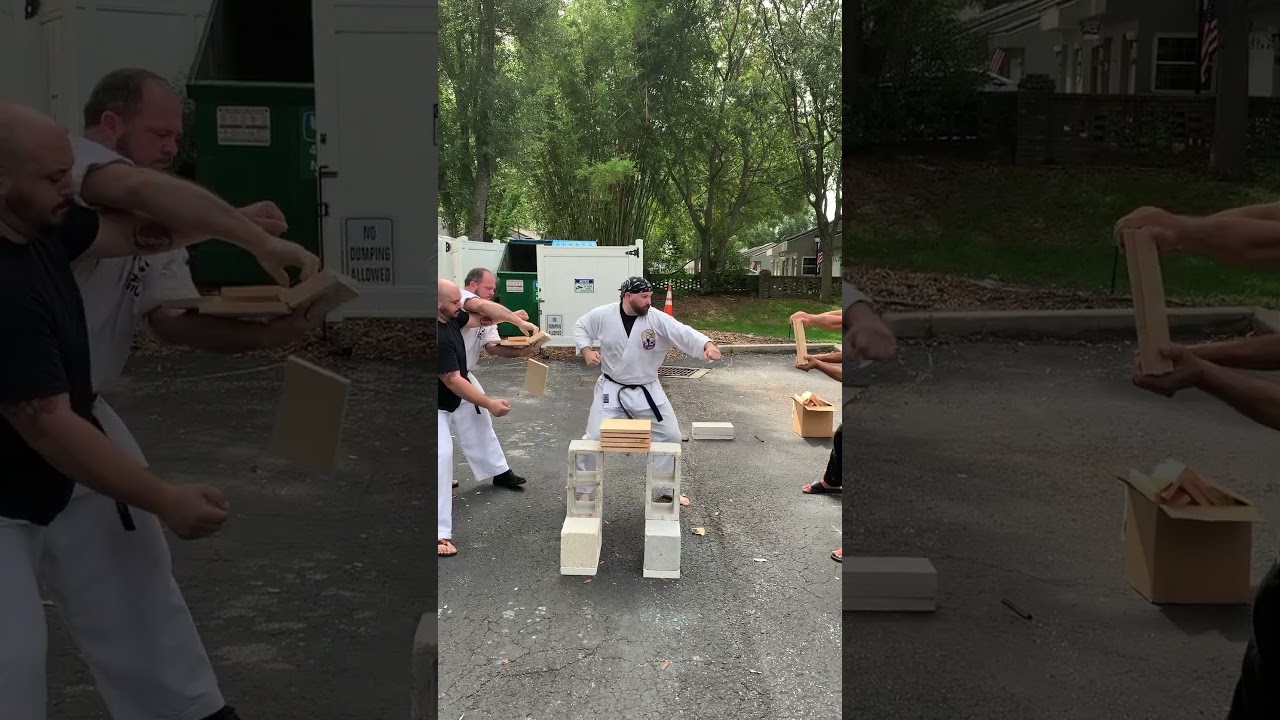 Three-way 11 Boards Break #martialarts